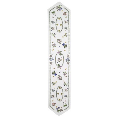 Botanic Garden Ivory Floral Cotton Polyester Table Runner