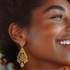 Ross-Simons Italian 18kt Gold Over Sterling Vintage-Style Drop Earrings - 2 of 4