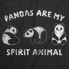 Womens Funny T Shirts Pandas Are My Spirit Animal Sarcastic Graphic Novelty Tee For Ladies - Crazy Dog Women's T Shirt - 2 of 4