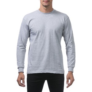 Pro Club Men's Heavyweight Cotton Long Sleeve Crew Neck T-Shirt - 1 of 4