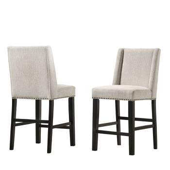 Set of 2 24" Laurant Upholstered Counter Height Barstools - Carolina Chair & Table