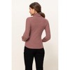 Hello Miz Women's Ribbed Knit Long Sleeve Maternity Turtleneck Sweater - 3 of 4