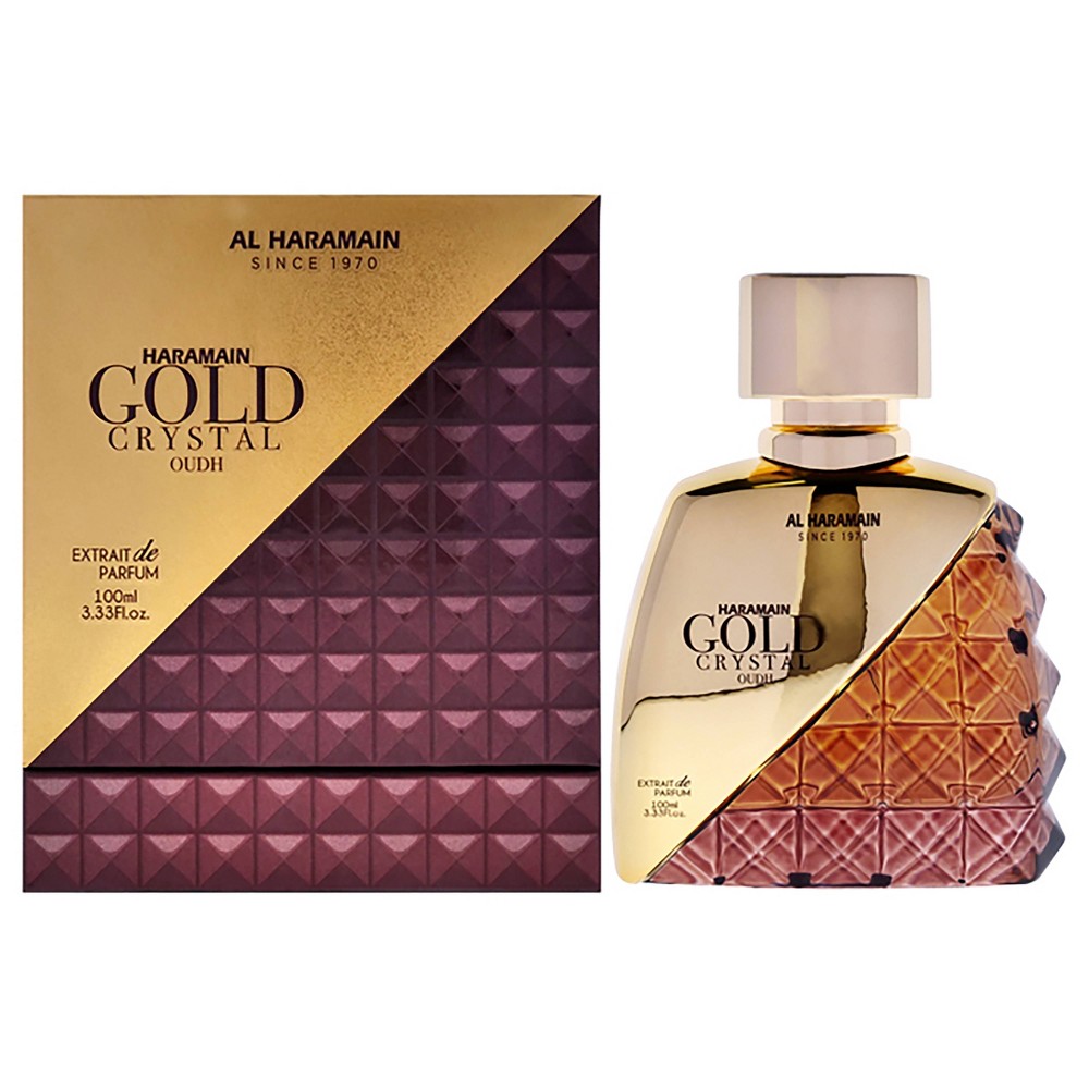 Al Haramain Gold Crystal Oudh Men's EDP Spray - 3.33 fl oz