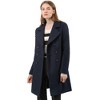 Allegra K Women's Notched Lapel Double Breasted Long Trench Coat - 2 of 4