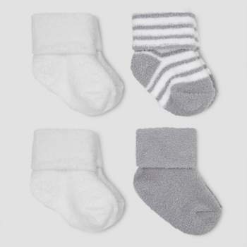 Carter's Just One You® Baby Boys' 4pk Chenille Socks - White/Gray