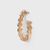 Gold Twisted Hoop Earrings - A New Day™ Gold: Nickel-Free Metal, Post Closure, 1.18" Length - 3 of 3