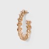 Gold Twisted Hoop Earrings - A New Day™ Gold - image 2 of 2