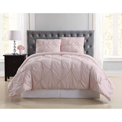 Truly Soft Everyday Twin Extra Long Pleated Comforter Set Blush