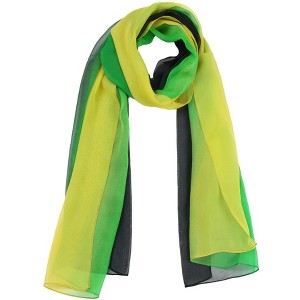 INSPIRE CHIC Women Long Chiffon Light Silky Gradient Color Shawl Wrap Scarf - 1 of 4