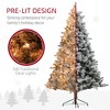 TopComfy Christmas Tree Stand 7.5ft Prelit Flocked Christmas Tree with Easy Setup, Green, 52.8"*52.8"*88.6" - 4 of 4