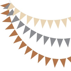 Unique Bargains 49ft Felt Fabric Triangle Bunting Garland Party Banner 1 Pcs - 1 of 4