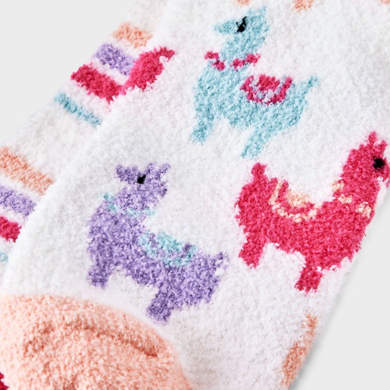 Women&#39;s 2pk Llama Cozy Low Cut Socks - Assorted Color 4-10, 3 of 4