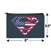 Superman Usa American Flag Shield Logo Makeup Cosmetic Bag Organizer Pouch - 4 of 4