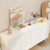 FUFU&GAGA 4-Door Dresser with Wooden Legs Living Room Storage Cabinet White - 2 of 4