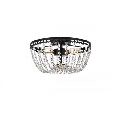 Elegant Lighting Kylie 12 inch flush mount in black