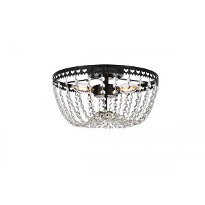 Elegant Lighting Kylie 12 inch flush mount in black - 1 of 4
