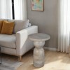 Royal Hampton, Tia 12 Inch Round Side End Table, Turned Pedestal Base, Mango Wood in Finish - 2 of 4