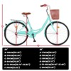 Bike Commuter Bike Beach Cruiser with Ergonomic Upright Design, w/Basket & Adjustable Seat | Comfort Commuter Bicycle - 2 of 4