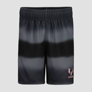 Boys' Messi Logo Ombre Tricot Shorts - Black - 1 of 3