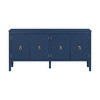 Modern Wood Buffet Cabinet with 4 Doors and Vintage Metal Handles, Large Sideboard Storage Cabinet for Dining Room or Living Room-The Pop Home - 4 of 4