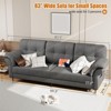 coucheta 83" Futon Sofa Bed, 3-Seat Upholstered Couch Bed with Tufted Backrests & Curved Armrests, Side Pockets for Storage - 4 of 4