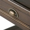 18" Portland End Table Mahogany Brown - WyndenHall: Drawer, Open Shelf, Square Shape - 3 of 4