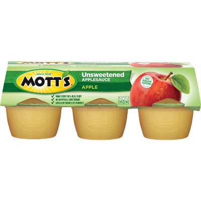 Mott's Unsweetened Applesauce - 6ct/3.9oz Cups