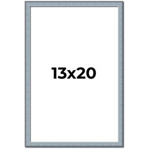PosterPalooza | Textured Blue Picture Frame - UV Acrylic, Foam Board Backing, Hanging Hardware - 1 of 4
