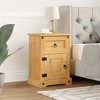 vidaXL Nightstand Storage Cabinet Table with Drawer Mexican Pine Corona Range - 2 of 4