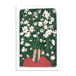 Stupell Industries Standing in Peaceful Flower Meadow Blooming Daisies Painting, 15" x 10" - 1 of 4
