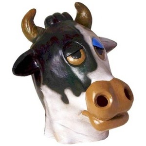 Forum Novelties Deluxe Cow Animal Adult Latex Costume Mask - 1 of 1