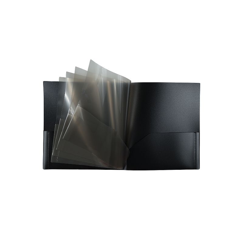 JAM Paper 10-Pocket Heavy Duty Folders Black 2/Pack (389MP10blb) 389MP10BLB, 3 of 6