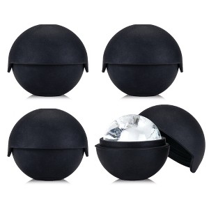 Viski Ice Mold, Sphere Shaped Ice Cupe Maker, Large Ice Cube for Cocktails, DIY, Bath Bombs, and Chocolates, 2 Inch, Black - 1 of 4