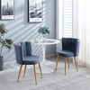 XINGHANZHENXUAN Set of 2 Modern Dining Chairs with Wood-Grain Metal Legs for Dining Room, Living Room, Cafe - 2 of 4