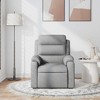 vidaXL Light Gray Fabric Massage Recliner Chair with Side Pocket and Manual Adjustability for Living Room Comfort - 3 of 4