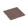 Vynxaria Brown Plastic Interlocking Tiles, 12x12 Checkerboard Pattern, 44 Waterproof Pieces for Patio, Garden, Pool, Front and Back Yards - 3 of 4