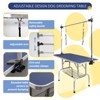 46" Dog Grooming Table,Foldable Home Pet Bathing Station with Adjustable Height Arm/Noose/Mesh Tray - 3 of 4
