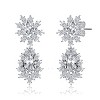 Guili Elegant Sterling Silver with Clear Cubic Zirconia Drop Earrings. Sparkling, Timeless Jewelry with a Sophisticated and Classic Design - 3 of 3