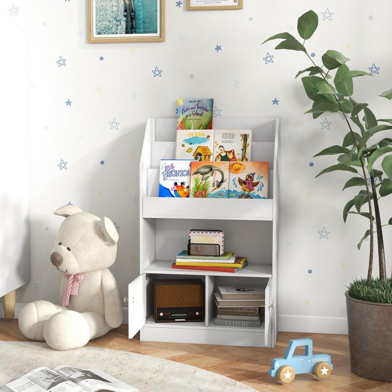 Qaba Toy Storage Cabinet, Kids Bookcase Childrens Bookshelf for Kids Room, Bedroom, Playroom, Nursery, 2 of 7