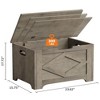 homfan Storage Chest, Wooden Storage Bench with Safety Hinges, Easy Assembly, Large Toy Chest for Entryway, Living Room, Bedroom - 3 of 4