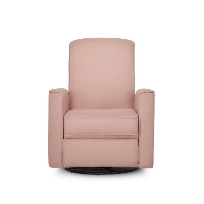 Image of Evolur Seattle Upholstered Swivel Glide Recliner - Pink