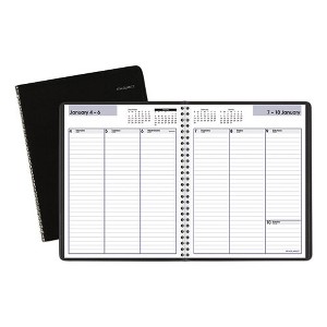 DayMinder Weekly Planner, Vertical-Column Format, 8.75 x 7, Black Cover, 12-Month (Jan to Dec): 2025 - 1 of 4