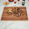 Acacia Wood Cutting Board 20x15x1.38 Inch Large Reversible Butcher Block with Deep Juice Groove and Side Handle - 2 of 4