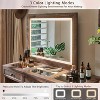 Mastgoal 69" W Big Vanity Desk with Glass Top, Farmhouse Makeup Table with 9 Large Storage Drawers, 3 Color Available Light & 30" HD Led Mirror - 4 of 4