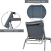 PAGED Chaise Lounge Outdoor Set of 3 Adjustable Pool Lounge Chairs with Headrest Aluminum Frame for Outside, Pool, Beach - 4 of 4
