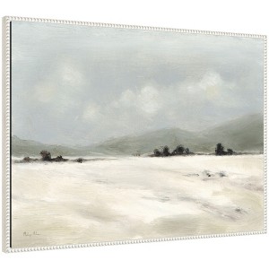 Kate & Laurel All Things Decor Sylvie Beaded December Mist Framed Canvas by Mackenzie Nelson - 1 of 4