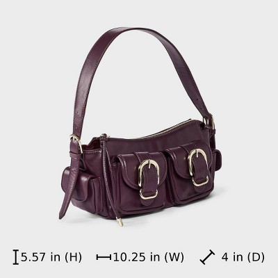 Сумки Universal Thread Cargo Buckle Pocket Shoulder - Universal Thread™ Dark Red — фото 6