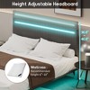 NicBex Modern Full/Queen Upholstered Floating Bed Frame with Sensor Lights,Adjustable Headboard with LED Lights,No Box Spring Needed,Easy Assembly - 3 of 4