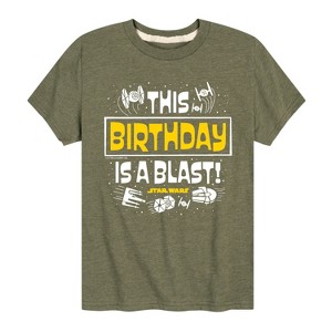 Boys' - Star Wars - This Birthday Is A Blast Short Sleeve Graphic T-Shirt - 1 of 4