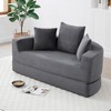 Queen-Size Corduroy Convertible Adjustable Futon Sofa Couch Bed with Multi-Functional Design - 4 of 4